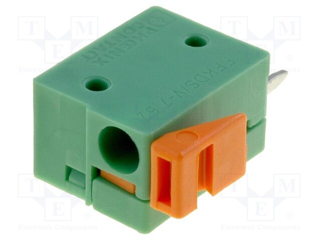PCB terminal block; straight; 7.62mm; ways: 1; on PCBs; 1.5mm2
