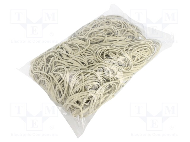 Rubber bands; Width: 3mm; Thick: 1.5mm; rubber; Colour: white