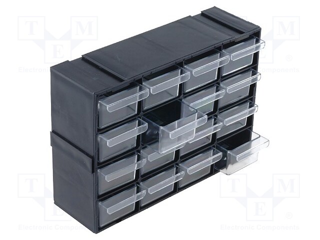 Set with drawers; polypropylene; Drawer material: polystyrene