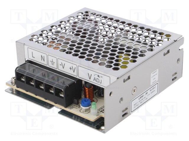 Power supply: industrial; single-channel,universal; 50W; 36VDC