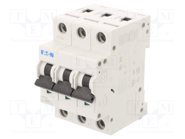 Circuit breaker; 230/400VAC; Inom: 25A; Poles: 3; DIN; Charact: B