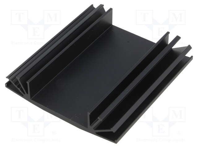 Heatsink: extruded; grilled; TO3; black; L: 75mm; W: 70mm; H: 15mm