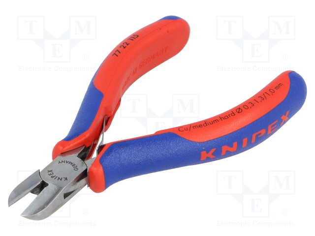 Pliers; side,cutting; Pliers len: 115mm; Cut: without chamfer