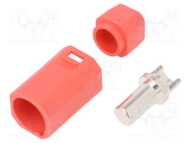 Plug; DC supply; AS250; male; PIN: 1; for cable; soldered; 90A; 500V