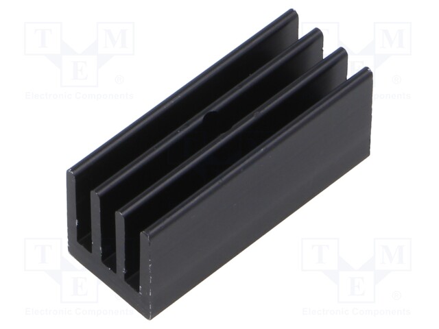 Heatsink: extruded; grilled; SOT32,TO220; black; L: 35mm; W: 13.5mm