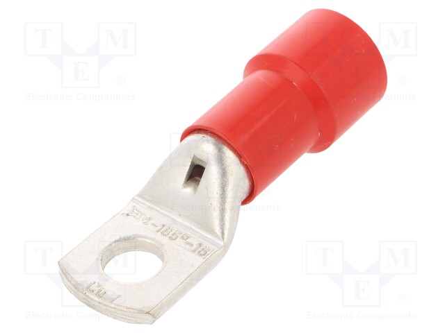 Tip: ring tube; M16; Ø: 17mm; 185mm2; crimped; for cable; insulated