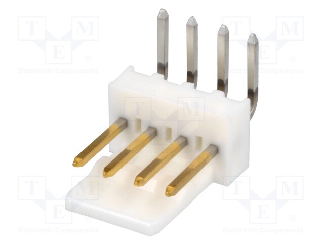 Socket; wire-board; male; KK 254; 2.54mm; PIN: 4; THT; 4A; Layout: 1x4