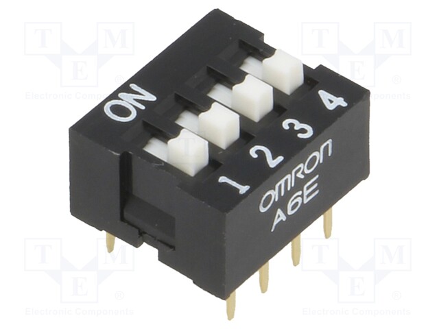 Switch: DIP-SWITCH; Poles number: 4; ON-OFF; 0.025A/24VDC; Pos: 2