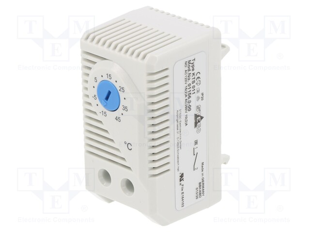 Sensor: thermostat; Contacts: NO; 10A; 250VAC; IP20; Mounting: DIN