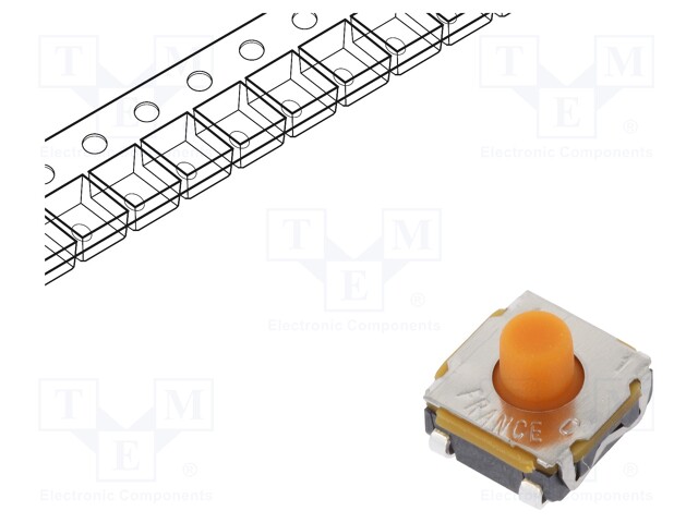 Microswitch TACT; SPDT NC + NO; Pos: 2; 0.05A/32VDC; SMT; none