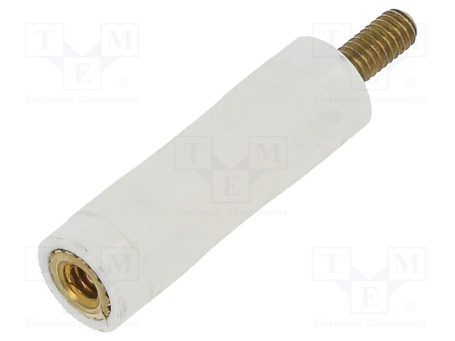 Insulating sleeve; hexagonal; M2,5; M2,5; L: 20mm; Spanner: 6mm