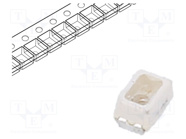 Power LED; yellow; 60°; 20mA; λd: 583-594nm; 2.3x1.3x1.4mm; SMD