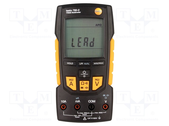 Digital multimeter; VDC: 0,1m÷600V; VAC: 0,1m÷600V; I DC: 0,1u÷10A