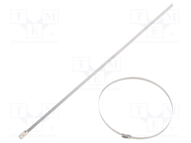 Cable tie; L: 300mm; W: 4.6mm; stainless steel AISI 304; 890N