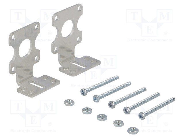 Bracket; silver; Pcs: 2; Holder mat: aluminum; H: 30.5mm