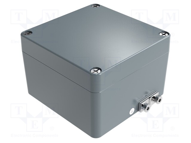 Enclosure: multipurpose; X: 120mm; Y: 122mm; Z: 81mm; aluminium; IP66