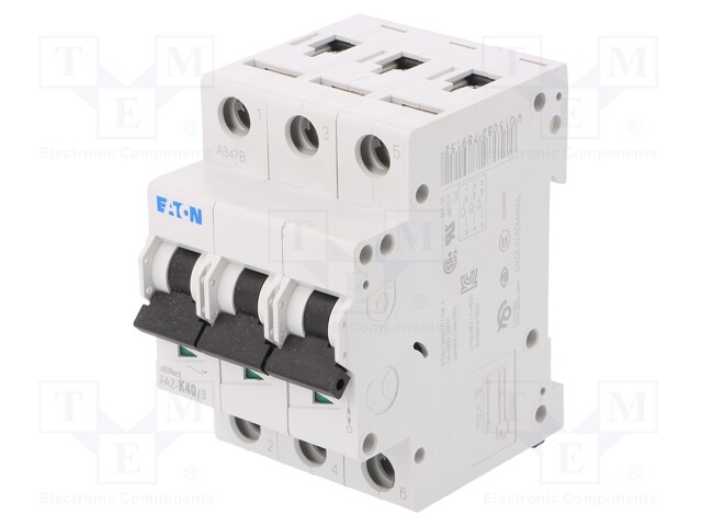 Circuit breaker; 230/400VAC; Inom: 40A; Poles: 3; DIN; Charact: K