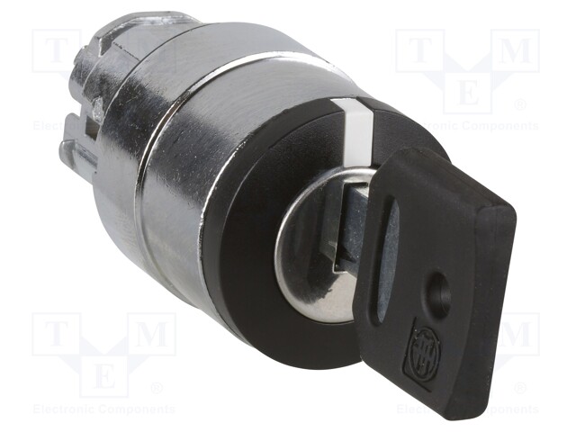 Switch: rotary with key; 22mm; black; Illumin: none; IP66; Ø22mm