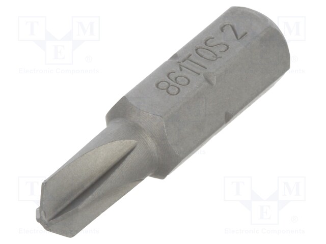 Screwdriver bit; Torq-Set®; TS2; Overall len: 25mm