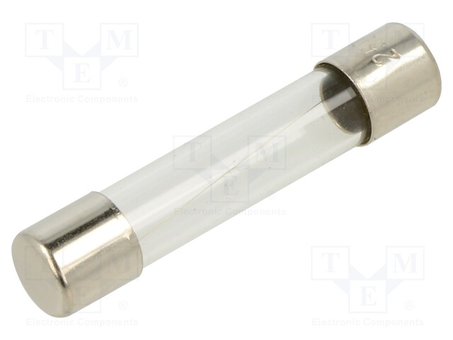 Fuse: fuse; 750mA; 250VAC; glass; 6.35x31.8mm; brass; bulk