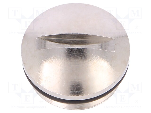 Stopper; PG7; IP68; Mat: brass; Body plating: nickel