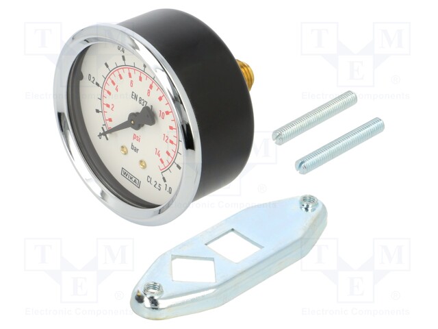 Manometer; 0÷10bar; 63mm; non-aggressive liquids,inert gases