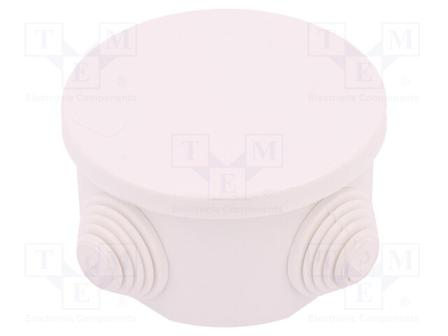 Enclosure: junction box; Ø: 75mm; Z: 40mm; polypropylene; IP55