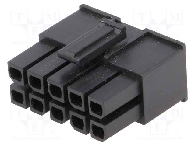 Plug; wire-board; female; Mega-Fit; 5.7mm; PIN: 10; Layout: 2x5; 23A