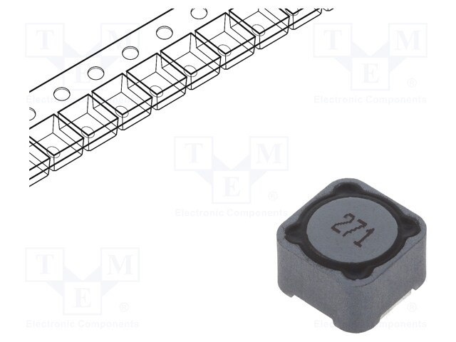 Inductor: wire; SMD; 270uH; 1.06A; 560mΩ; 12x12x8mm; ±20%; -40÷125°C