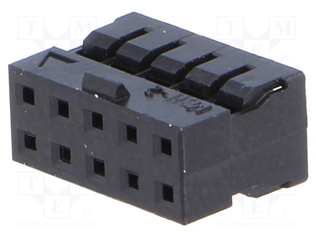 Plug; wire-wire/PCB; female; Milli-Grid; 2mm; PIN: 10; w/o contacts