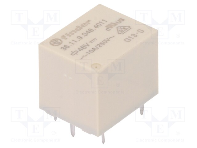 Relay: electromagnetic; SPDT; Ucoil: 48VDC; 10A/250VAC; 10A/30VDC