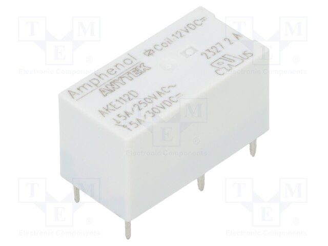 Relay: electromagnetic; SPDT; Ucoil: 12VDC; 5A; 5A/250VAC; 5A/30VDC