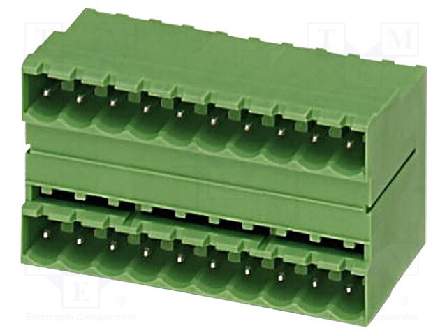 Pluggable terminal block; 5mm; ways: 16; angled 90°; socket; male