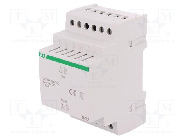 Power supply: switched-mode; 30W; 12VDC; 2.5A; 100÷264VAC; 80g