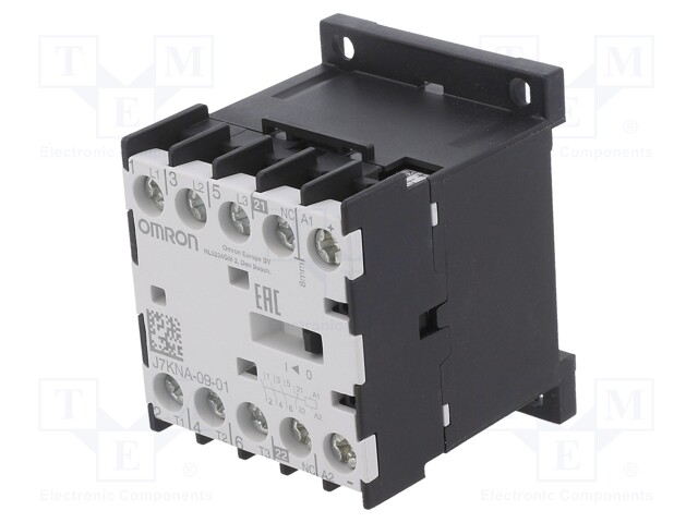 Contactor: 3-pole; Auxiliary contacts: NC; 24VDC; 9A; DIN; J7KNA