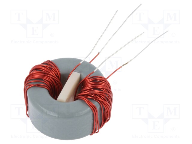 Inductor: wire; THT; 10mH; 1A; 120mΩ; 230VAC; 21x7mm; -20÷+50%; 10kHz