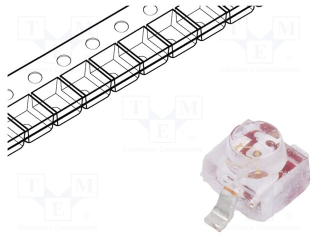 LED; SMD; Gull wing; red; 1÷8mcd; 2.21x2.08x2.44mm; 125°; 1.5÷3V