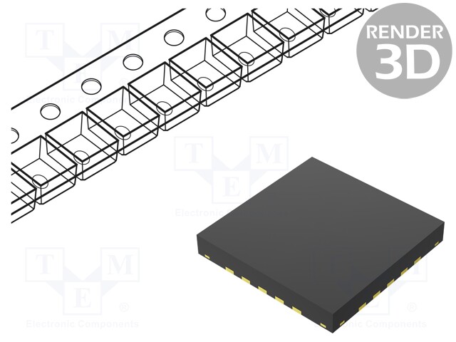 Integrated circuit: digital potentiometer; 50kΩ; I2C; TQFN20-EP