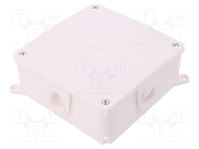 Enclosure: junction box; X: 134mm; Y: 134mm; Z: 50mm; wall mount