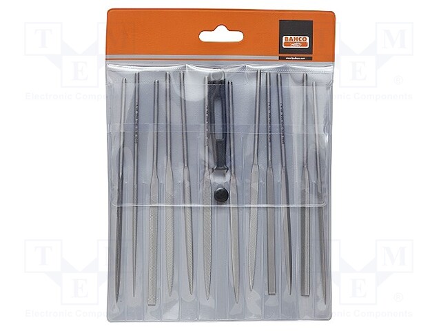 Files; needle; Package: bag; Handle material: plastic; Cut: 2