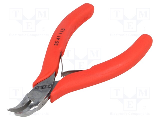 Pliers; curved,precision,half-rounded nose; 115mm