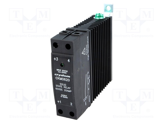 Relay: solid state; Ucntrl: 4÷32VDC; 20A; 0÷60VDC; DIN,on panel