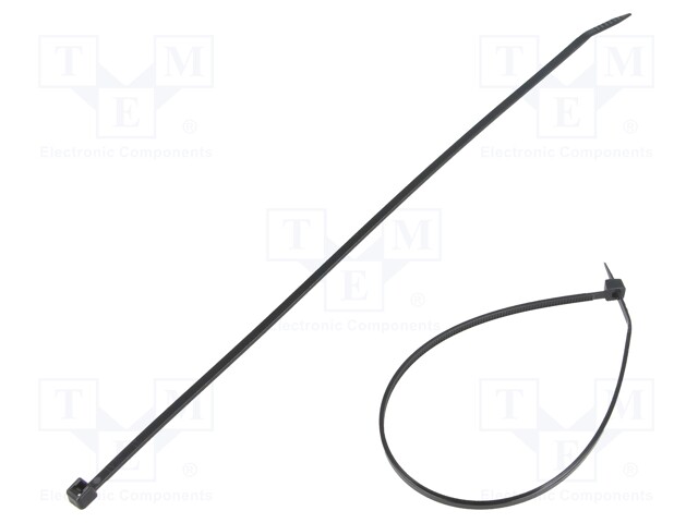 Cable tie; L: 203mm; W: 2.5mm; polyamide; 80N; black; Ømax: 51mm