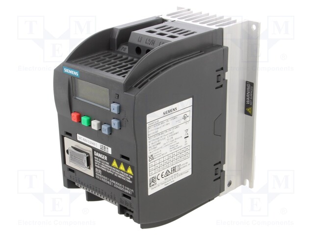 Inverter; Max motor power: 0.37kW; Out.voltage: 3x400VAC; IN: 6