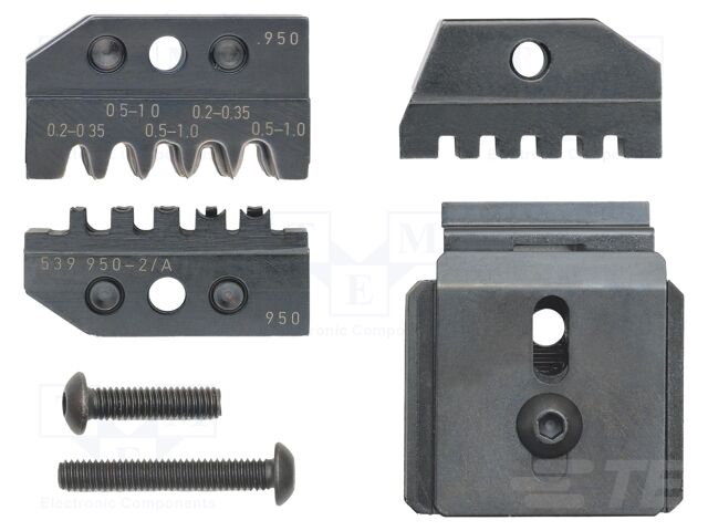 Crimping jaws; Tool material: steel