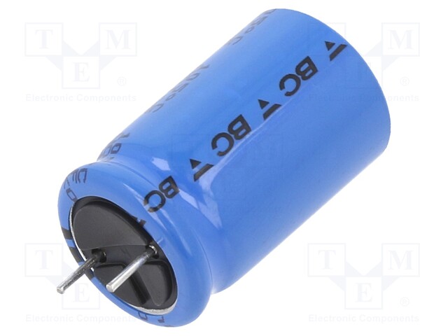 Capacitor: electrolytic; 1mF; 50VDC; Ø16x25mm; Pitch: 7.5mm; ±20%