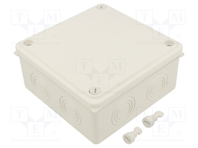 Enclosure: junction box; X: 125mm; Y: 125mm; Z: 50mm; wall mount