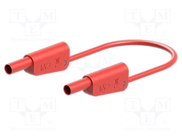 Test lead; 32A; 4mm banana plug-4mm banana plug; Len: 1.5m; red