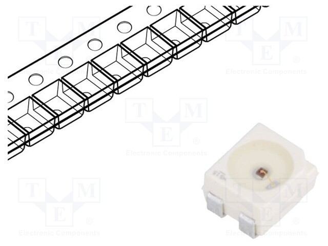 LED; SMD; 3528,PLCC4; amber; 1910÷3780mlm; 0.56÷1.4cd; 3.4x3x2.1mm