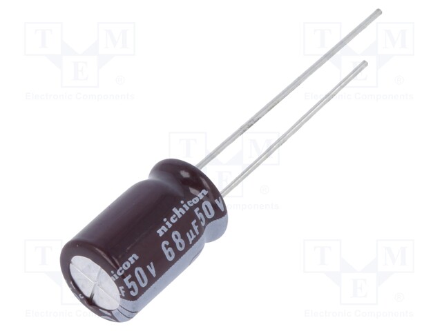 Capacitor: electrolytic; low impedance; THT; 68uF; 50VDC; ±20%